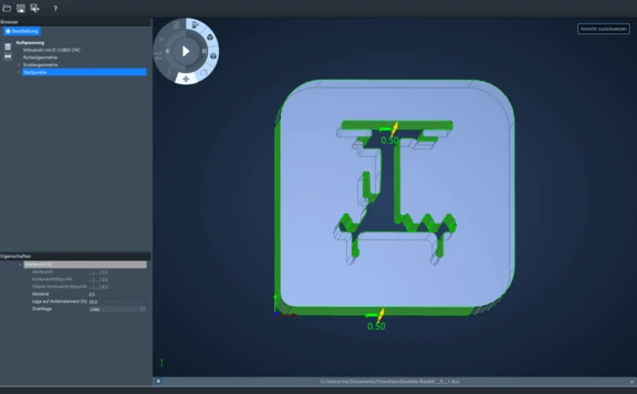 XpressCAM-Programmoberflaeche